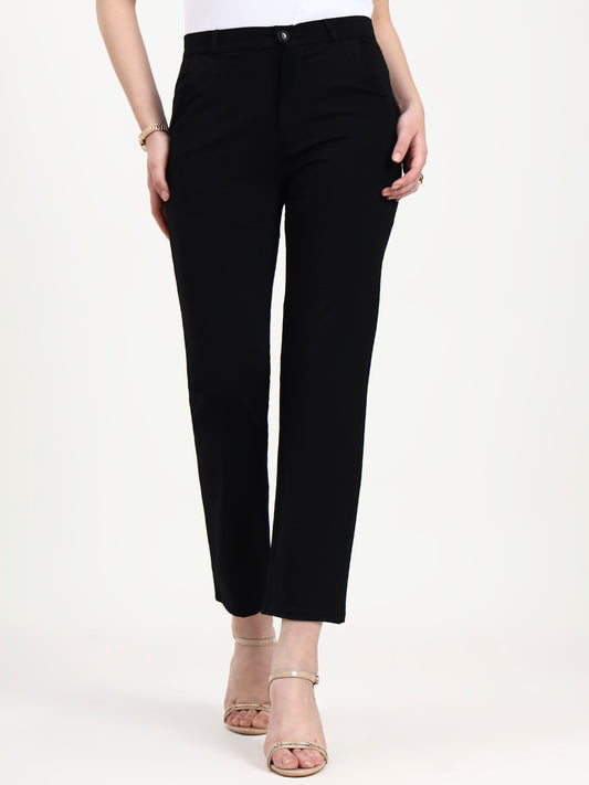 STRAIGHT TROUSER | Classic Tailored Comfort with All-Season Versatility