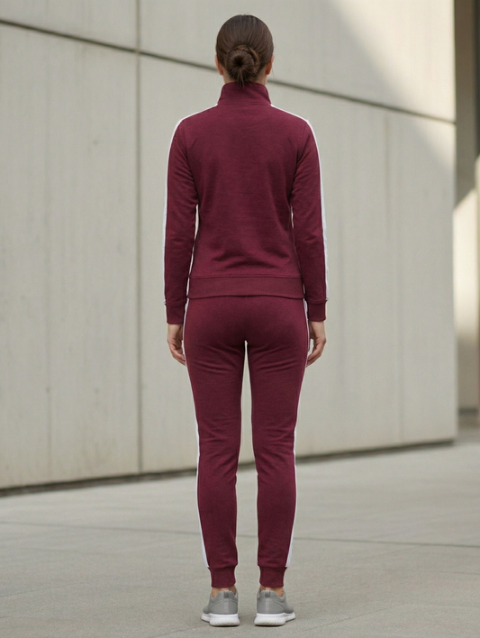 Next-Gen Active Flex Tracksuit – Monochrome Edition - Mehroon