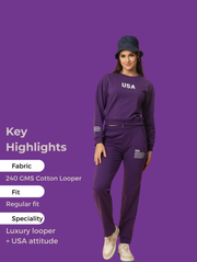 USA Looper Coord Set – Premium Pre-Winter Cotton Co-Ord for Streetwear Vibes