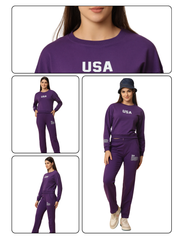 USA Looper Coord Set – Premium Pre-Winter Cotton Co-Ord for Streetwear Vibes