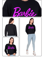 Barbie Navy Crop Sweatshirt – Bold Streetwear for Pre-Winter
