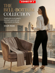 Bell Bottom Trouser Luxury Combo | Timeless Flare, Modern Comfort, Exclusive Style Upgrade- Combo of 3