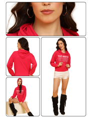 Futuristic Crop Hoodie – Hot Pink Streetwear Essential