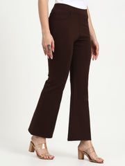 BELL BOTTOM JEGGING In Coffee| Retro Chic Comfort with Modern All-Season Stretch