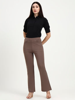 BELL BOTTOM JEGGING In Mouse | Retro Chic Comfort with Modern All-Season Stretch