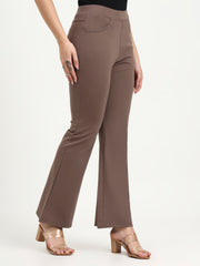 BELL BOTTOM JEGGING In Mouse | Retro Chic Comfort with Modern All-Season Stretch
