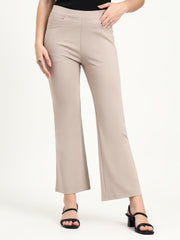 BELL BOTTOM JEGGING In Fawn | Retro Chic Comfort with Modern All-Season Stretch