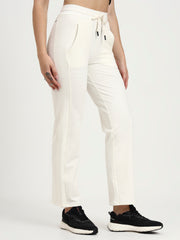 White Cotton Looper Lowers | Contour Series – Premium Comfort Wear