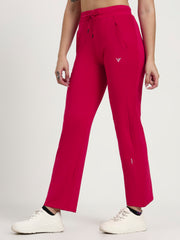 Hot Pink Cotton Looper Lowers | Contour Series – Premium Comfort Wear