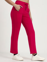Hot Pink Cotton Looper Lowers | Contour Series – Premium Comfort Wear