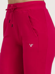Hot Pink Cotton Looper Lowers | Contour Series – Premium Comfort Wear