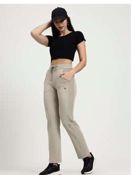 Sand Beige Cotton Looper Lowers | Contour Series – Premium Comfort Wear