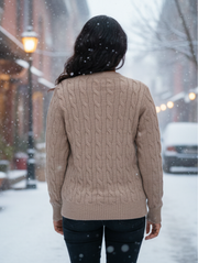 KNITTED FLOWER Premium Winter Sweater | Timeless Cozy Comfort