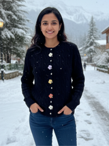 KNITTED FLOWER Premium Winter Sweater | Timeless Cozy Comfort