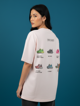 SAWS Design Oversized T-Shirt | Peach Winter Luxe