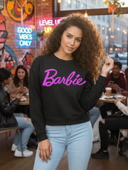 Barbie Navy Crop Sweatshirt – Bold Streetwear for Pre-Winter