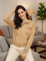 Los Angeles Zipper Crop Hoodie – Street Luxe in 4 Colors