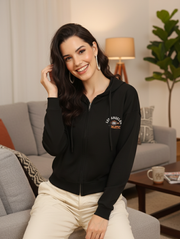 Los Angeles Zipper Crop Hoodie – Street Luxe in 4 Colors