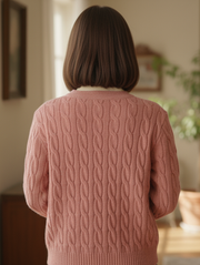 KNITTED FLOWER Premium Winter Sweater | Timeless Cozy Comfort