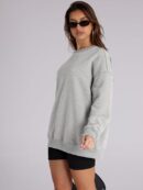 V-Hanu - Oversized Sweatshirt Women Loose Fit Cotton Vintage Crew Neck