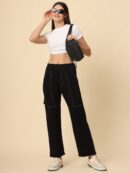 V-Hanu - Denim Look Cotton Looper | Black