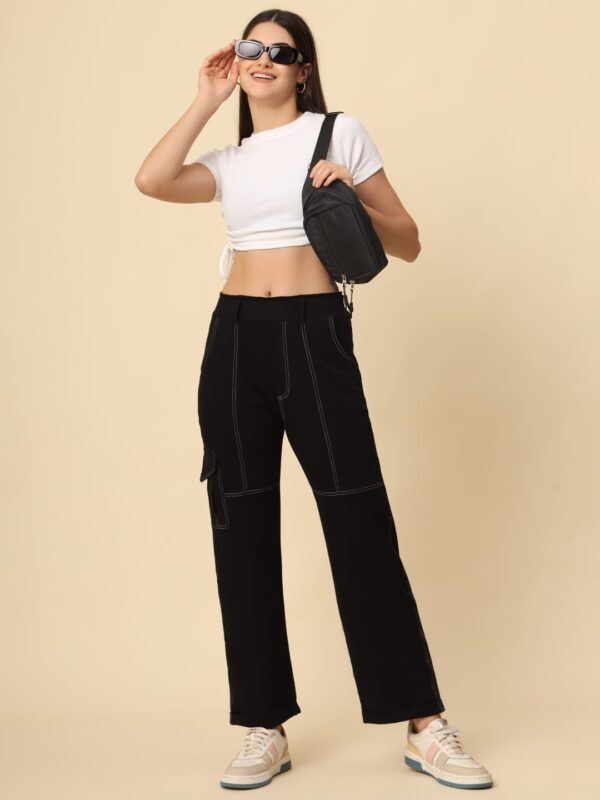 V-Hanu - Denim Look Cotton Looper | Black