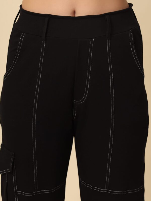 V-Hanu - Denim Look Cotton Looper | Black - Image 3
