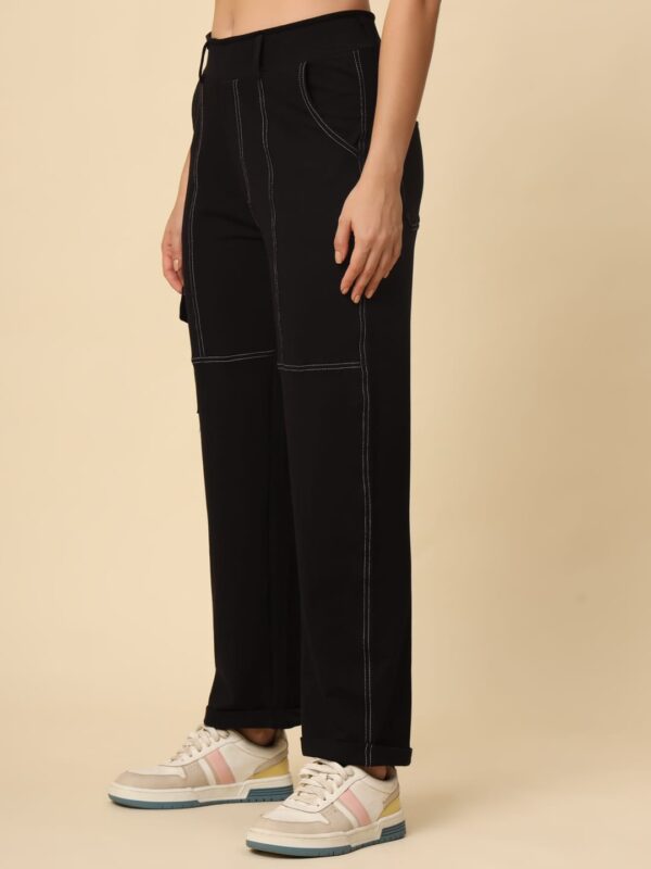 V-Hanu - Denim Look Cotton Looper | Black - Image 5