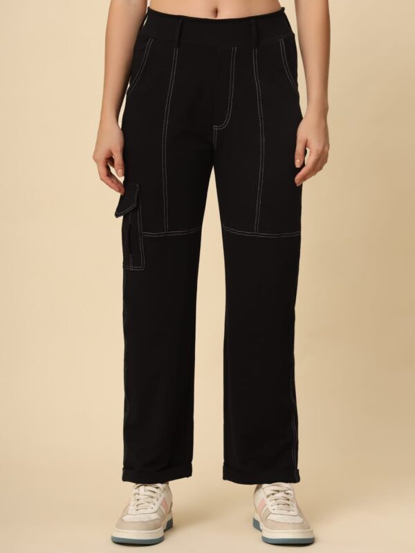 V-Hanu - Denim Look Cotton Looper | Black - Image 6