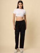 V-Hanu - Denim Look Cotton Looper | Black